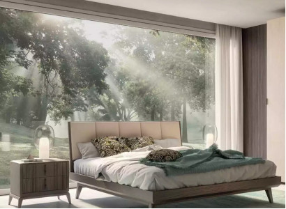 Bedroom set bed 2x bedside tables design luxury new 3-piece modern beds